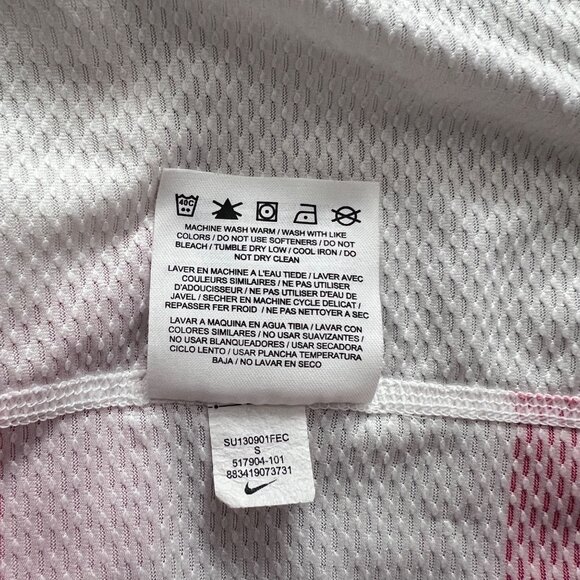 Nike Golf Dri-Fit Tour Performance Polo Shirt Mens S Red White Color Block Mesh - Picture 6 of 9